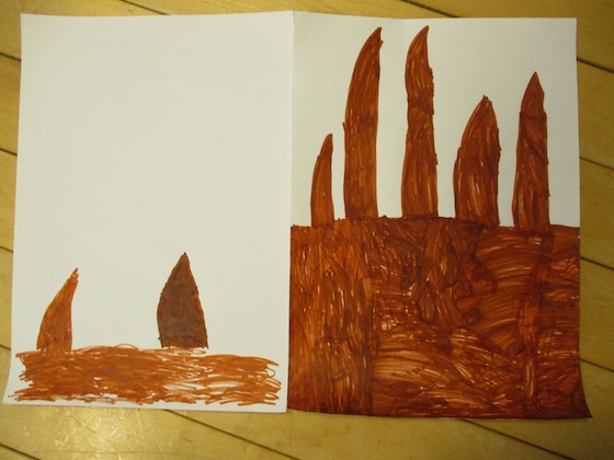 タケノコの絵の写真